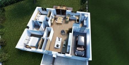Projet de construction T3+Garage - Donzac - constructeur de maisons Agen